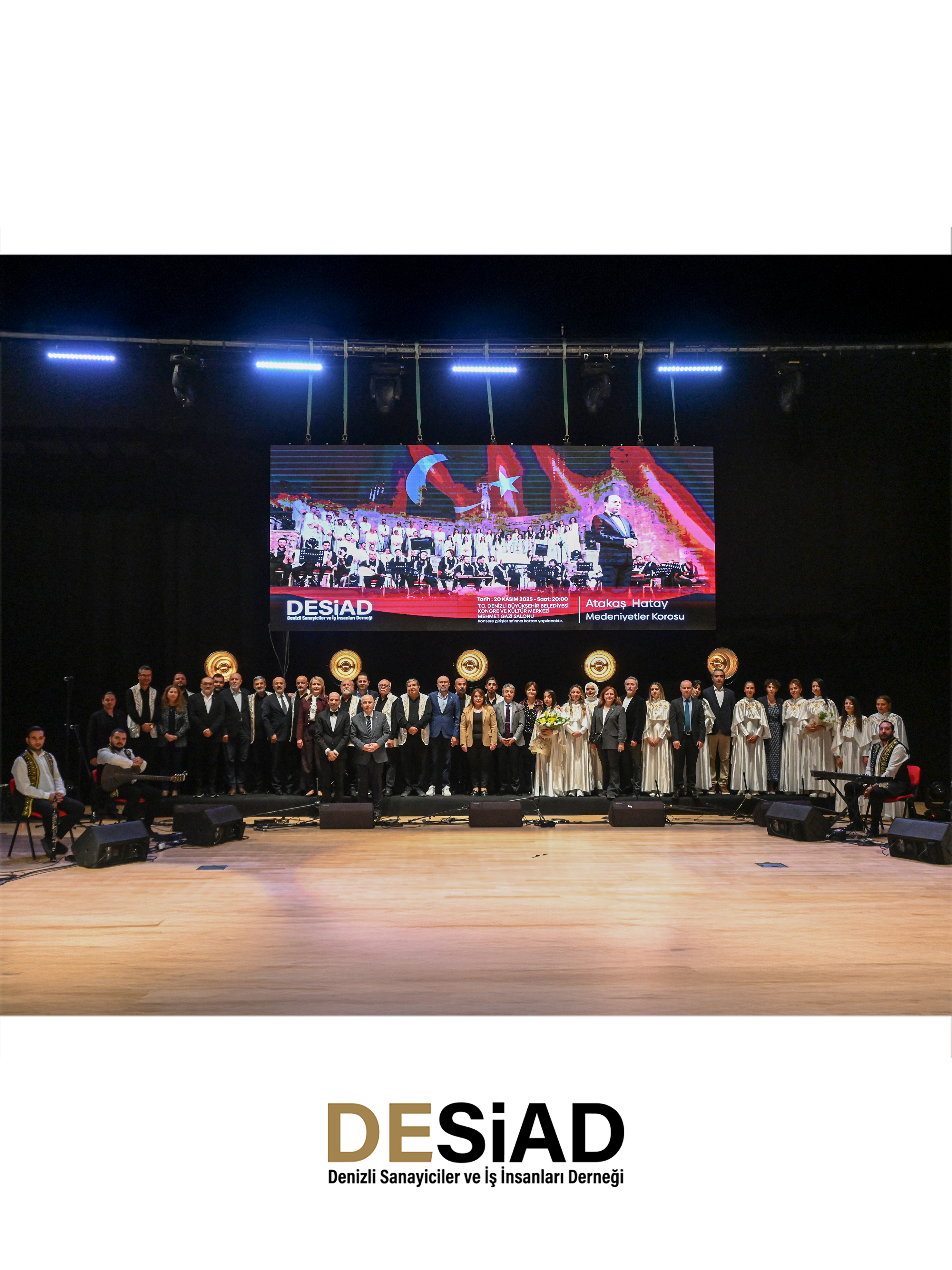 Denizli Sanayiciler ve İş İnsanları Derneği olarak; farklı etnik kökenlerden, inançlardan ve kültürlerden gelen üyeleriyle “birlikte yaşamanın” en güçlü temsilcilerinden biri olan Atakaş Hatay Medeniyetler Korosu’nu ağırlamanın gururunu yaşadık.